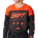 SHIFT Motocross Jersey Tineret alb etichetă Flacără albă