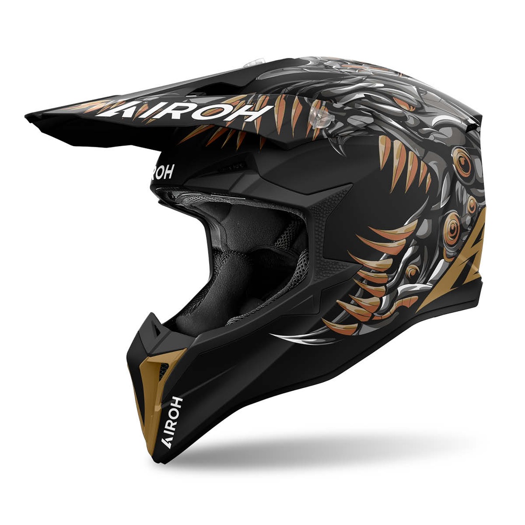 Cască motocross AIROH Wraaap Cyborg